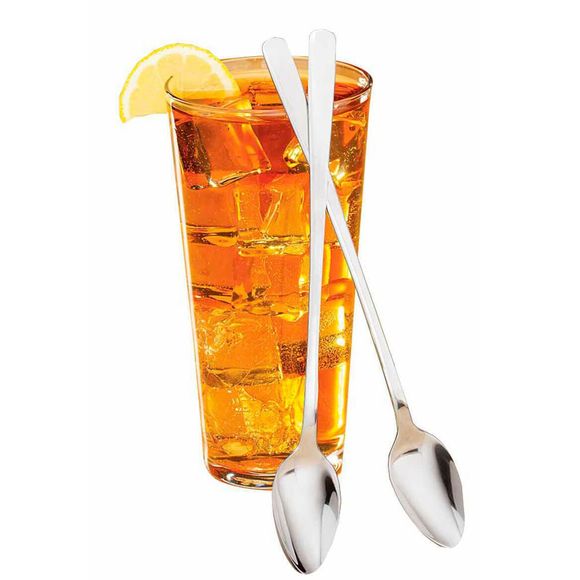Long Handled Teaspoons Ice Tea Spoons Restaurant Style Stainless Steel 8-Piece - Picture 1 of 2